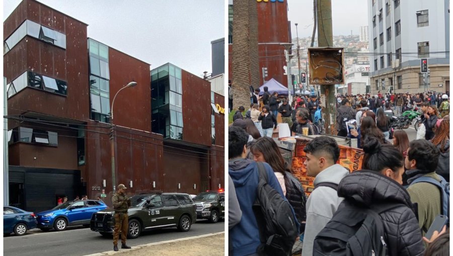 Evacuaron dependencias de DuocUC Valparaíso por amenaza de tiroteo: alumno que envió el mensaje en WhatsApp fue identificado