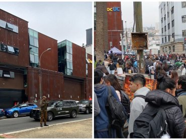 Evacuaron dependencias de DuocUC Valparaíso por amenaza de tiroteo: alumno que envió el mensaje en WhatsApp fue identificado