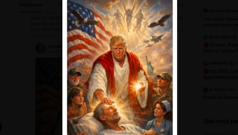 Trump difunde imagen como Jesús y lanza duro ataque contra el papa León XIV