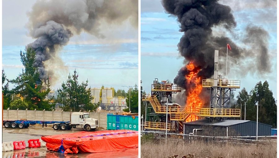 Alarma en el barrio industrial de San Antonio: incendio consume planta de aceites