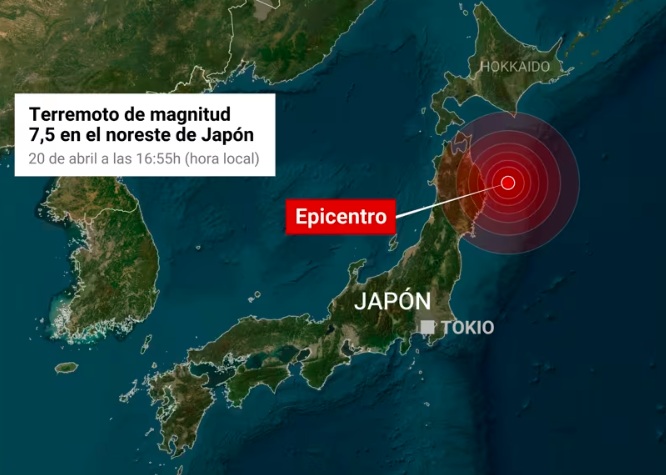 Japón levanta alerta de tsunami tras sismo 7,7 pero advierte riesgo de un "megaterremoto"