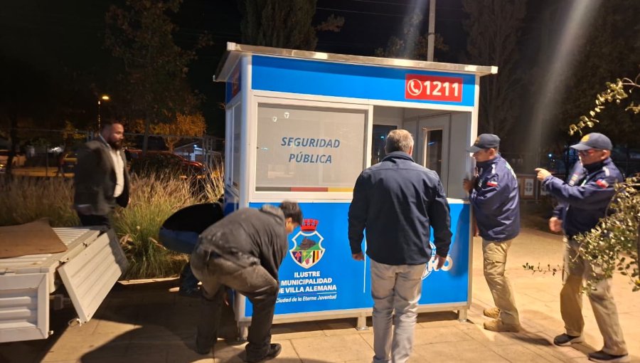 Nueva caseta de seguridad pública comienza a operar 24/7 en el centro de Villa Alemana