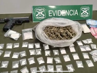 Sujeto fue detenido tras fuga en motocicleta en Quilpué: lanzó bolso con droga y fue capturado en su propio domicilio