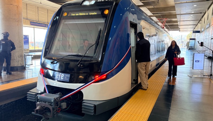 Nuevo tren SFE12 permitirá aumentar la frecuencia y reducir los tiempos de espera en el Metro de Valparaíso