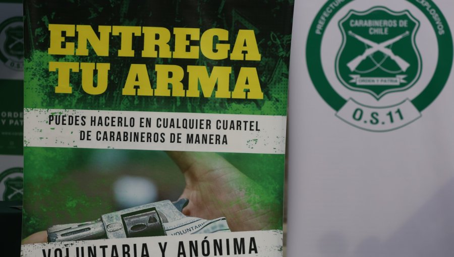 Carabineros relanza campaña de entrega voluntaria de armas de fuego: desde 2020 se han recepcionado casi 30 mil unidades