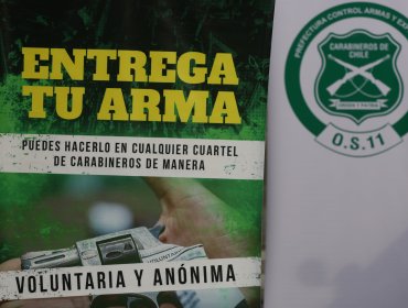 Carabineros relanza campaña de entrega voluntaria de armas de fuego: desde 2020 se han recepcionado casi 30 mil unidades