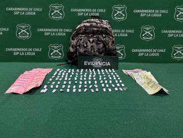 Detienen a hombre con 120 dosis de droga durante operativo policial en La Ligua