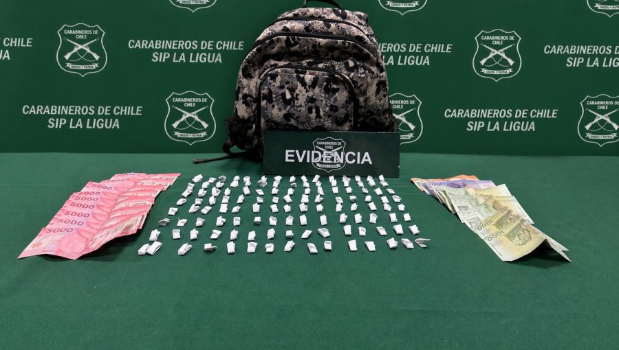 Detienen a hombre con 120 dosis de droga durante operativo policial en La Ligua