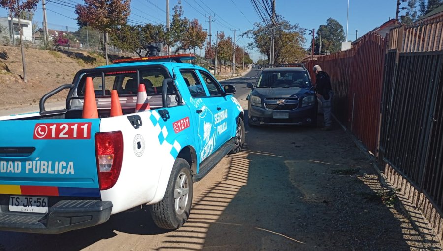 Patrullaje municipal permite encontrar en Villa Alemana automóvil robado el año 2024