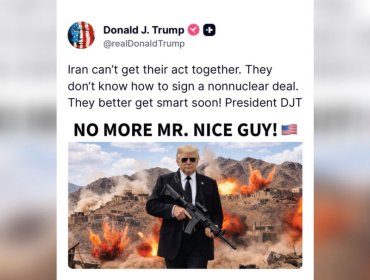 Trump lanza ultimátum a Irán con polémica imagen de IA: "Más les vale espabilar pronto"