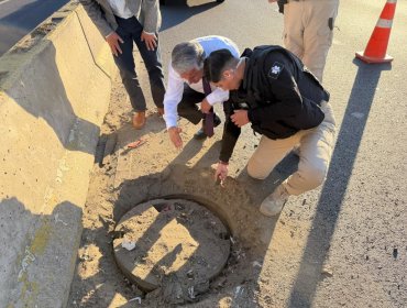 Dos falsos trabajadores fueron detenidos tras millonario robo de cables de cobre en plena avenida España de Valparaíso