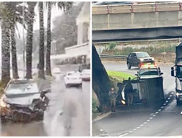 Accidentes de tránsito en Viña del Mar marcan el inicio de las precipitaciones en la región
