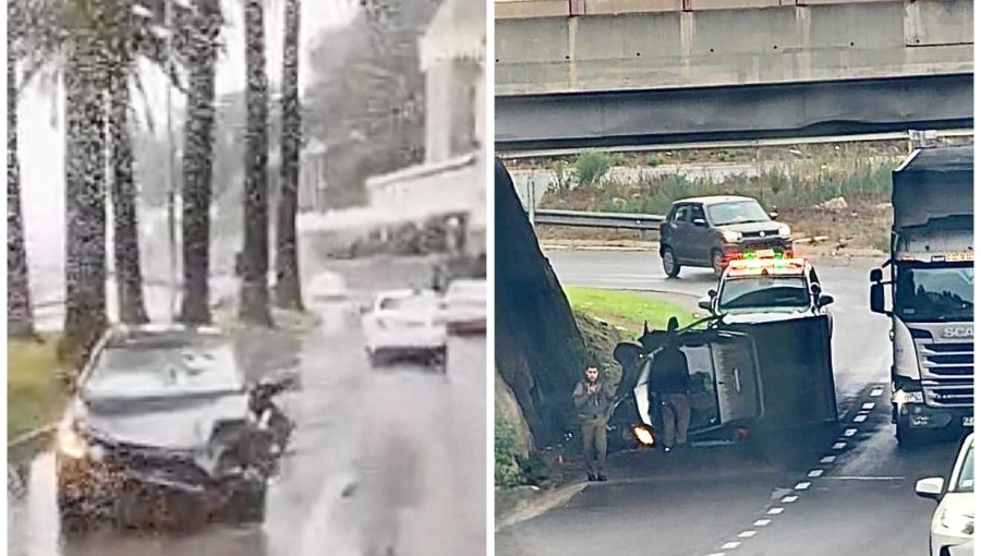 Accidentes de tránsito en Viña del Mar marcan el inicio de las precipitaciones en la región