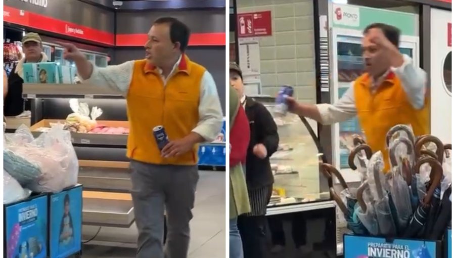 Viralizan violento incidente en servicentro de Concón: sujeto fue expulsado por clientes tras amenazar con golpear a trabajadora