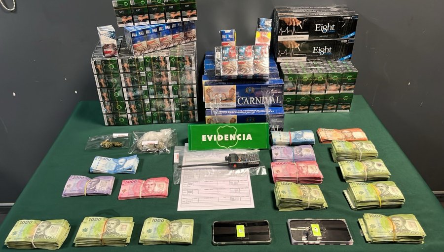 Incautan droga y cigarrillos de contrabando durante control vehicular que dejó dos personas detenidas en Villa Alemana