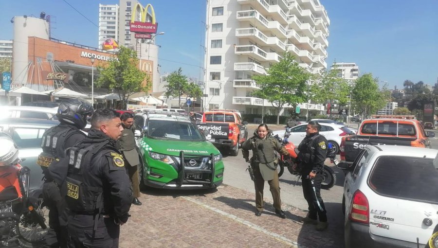 Operativos policiales-municipales dejaron dos detenidos por porte de elementos para cometer delitos en Viña del Mar