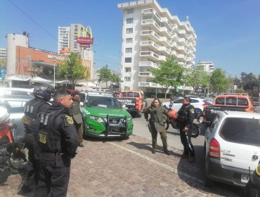 Operativos policiales-municipales dejaron dos detenidos por porte de elementos para cometer delitos en Viña del Mar