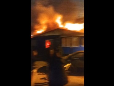 Incendio consume al menos dos viviendas en el sector Achupallas en Viña del Mar