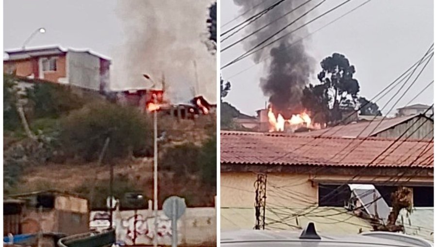 Vivienda de material mixto fue destruida por incendio en Quilpué: seis damnificados