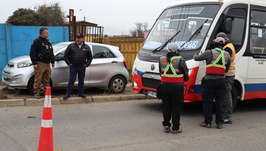 Intensifican fiscalizaciones a buses de Quintero tras cambio unilateral de recorrido