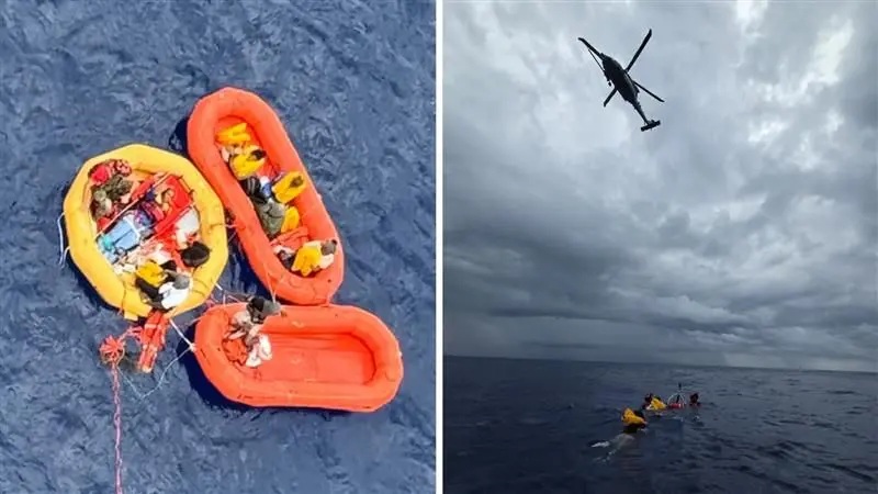 Rescatan a 11 personas con vida después de que su avión se estrellara en el Atlántico: "Un verdadero milagro"