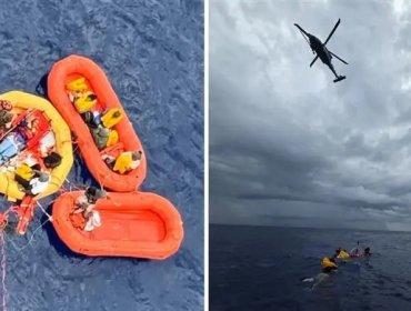 Rescatan a 11 personas con vida después de que su avión se estrellara en el Atlántico: "Un verdadero milagro"