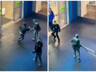 Violento altercado en supermercado de Concón: registro capta agresión a guardias