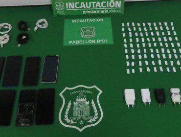 Decomisan celulares, drogas y armas blancas en 70 allanamientos realizados en cárceles de la región de Valparaíso durante mayo