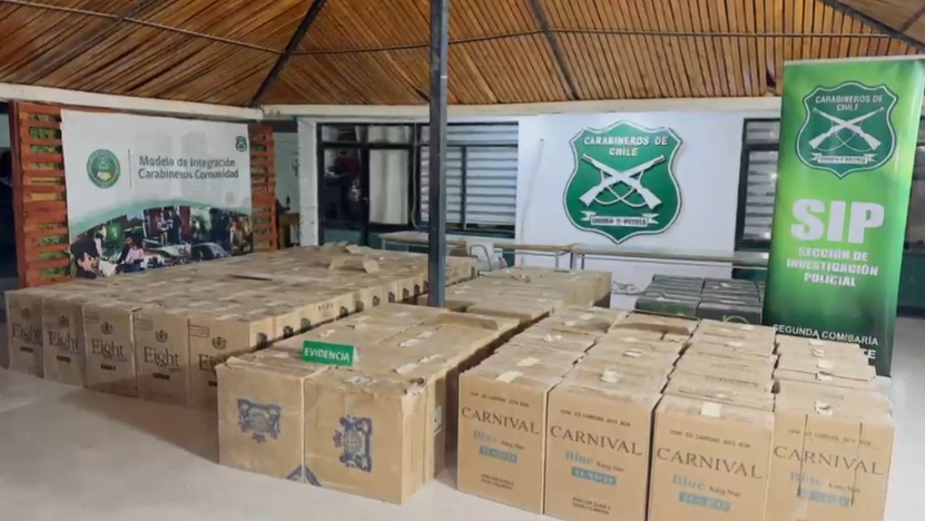 Incautan 159 mil cajetillas y mercadería de contrabando en operativos en Tamarugal