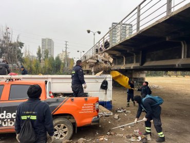 Municipio de Viña intensifica limpieza del estero Marga Marga y retira 27 rucos en mayo