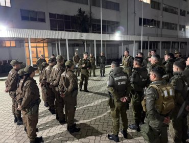 Carabineros despliega amplio operativo de seguridad en la región de Valparaíso