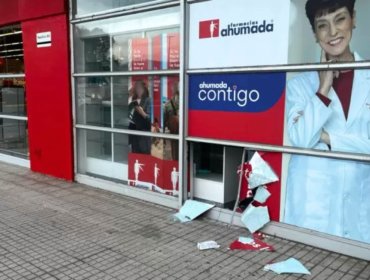Delincuentes roban dinero en efectivo y especies desde céntrica farmacia de Limache