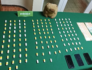 Dos mujeres escondían ovoides de cocaína en un tierno peluche de capibara