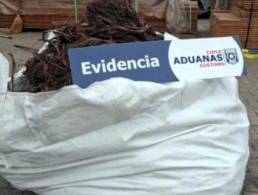 Evitan la exportación ilegal hacia China de 429 kilos de cobre robado a empresa de telecomunicaciones en Arica