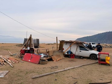 Desalojan ocupación ilegal en Laguna Verde y retiran rucos desde terrenos fiscales
