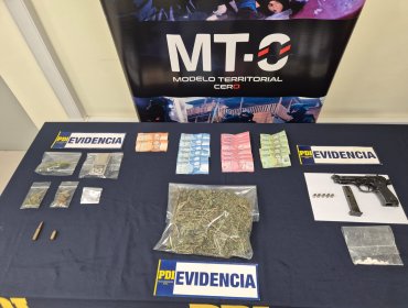 Operativo antidrogas en Panquehue deja tres detenidos e incautación de cocaína, marihuana y municiones