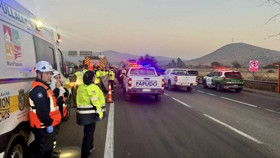 Investigan muerte de hombre que fue atropellado en la ruta 5 Norte de Papudo