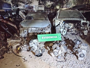Descubren cuatro talleres clandestinos con vehículos robados en La Pintana: Tres extranjeros fueron detenidos