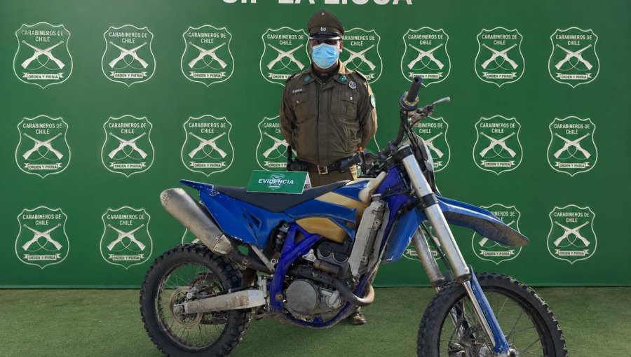 Recuperan moto robada y capturan a sujeto con antecedentes policiales en Petorca