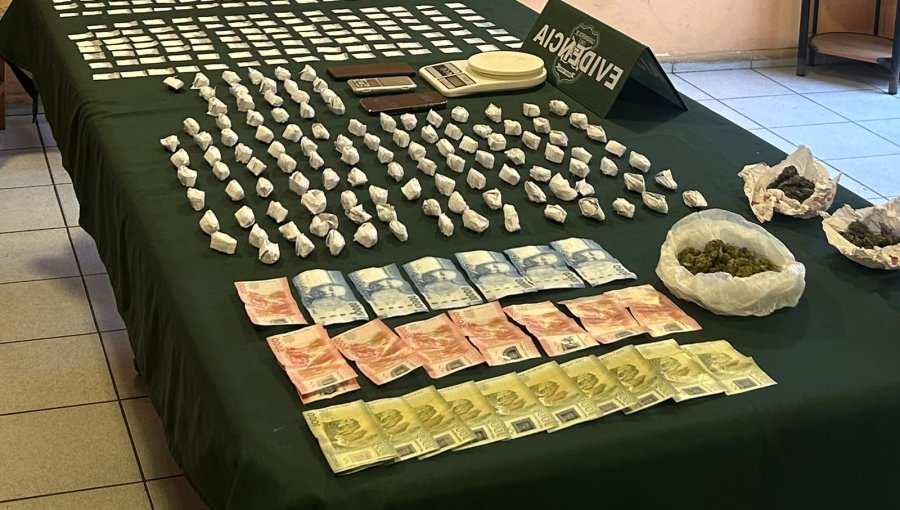 Carabineros desarticula puntos de venta de droga en La Ligua y detiene a dos mujeres