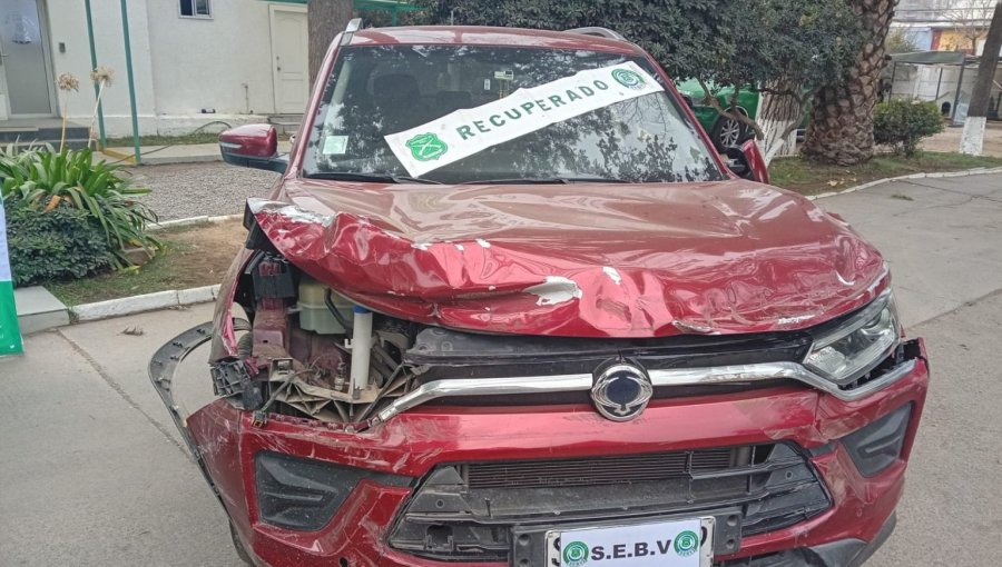 Detienen a dos personas y recuperan vehículo tras violento "turbazo" en Colina: GPS de teléfono robado fue clave para la captura