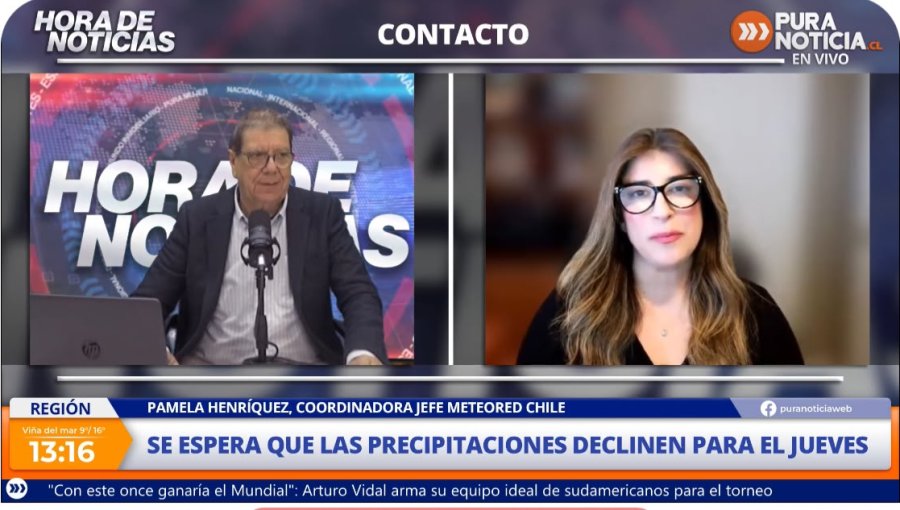 Coordinadora Jefe Meteored por precipitaciones en la región: “Es un sistema frontal frío, llegó con temperaturas mucho más bajas”