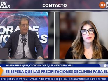 Coordinadora Jefe Meteored por precipitaciones en la región: “Es un sistema frontal frío, llegó con temperaturas mucho más bajas”