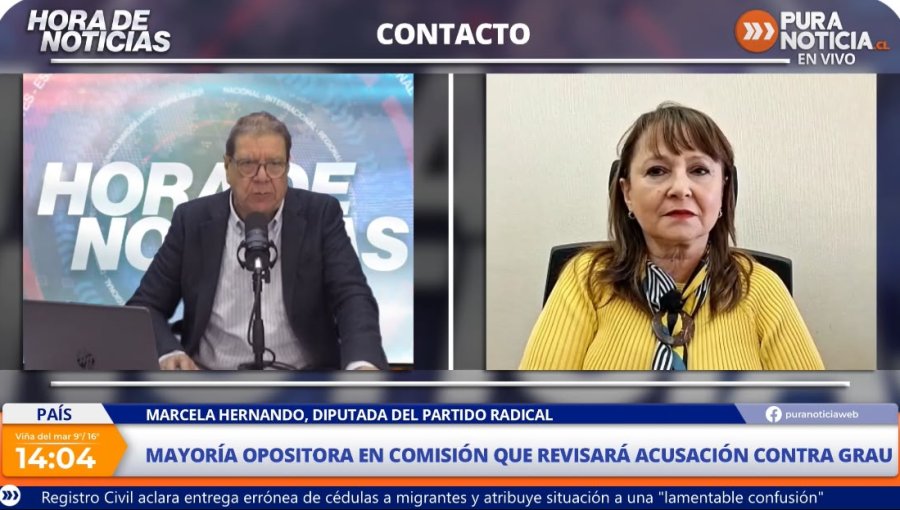 Marcela Hernando diputada del Partido Radical por acusación constitucional contra Grau: “Entiendo que hoy día iba a ser notificado”