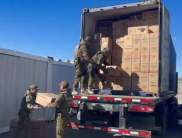 Detectan camión que transportaba más de 549 mil cajetillas de cigarrillos de contrabando en Colchane