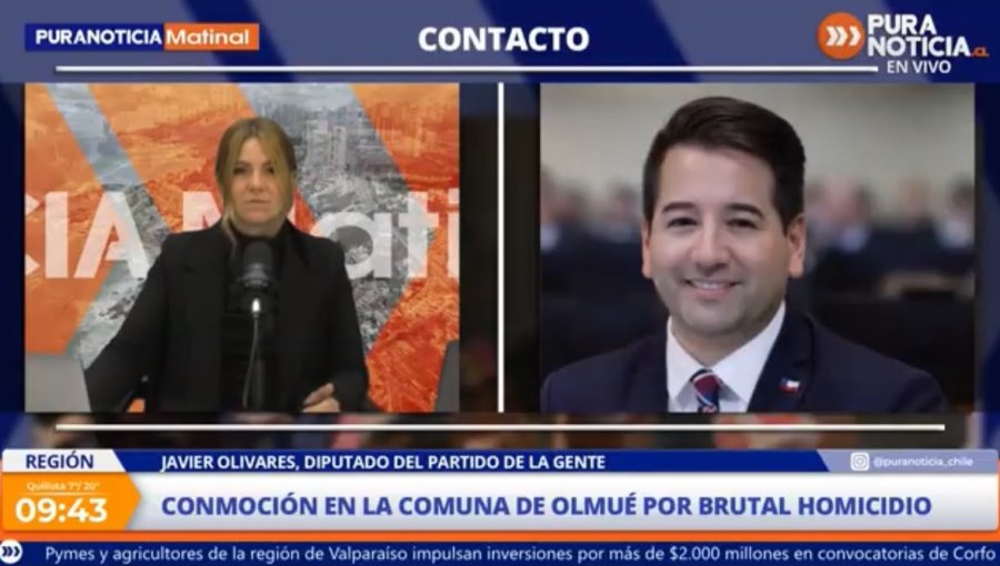 Diputado Javier Olivares y seguridad en Olmué: “Estamos repletos de drogas y de problemas con el narcotráfico”