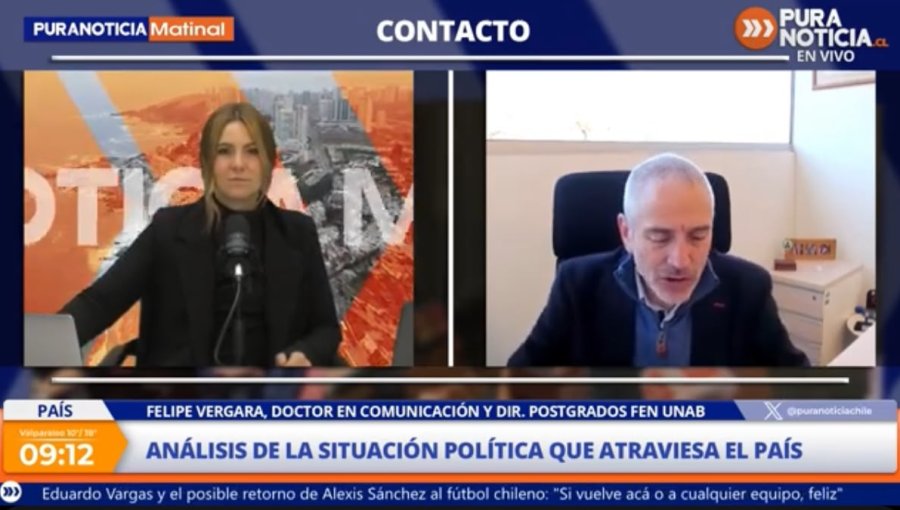 Analista Felipe Vergara y desaprobación en 52% del Presidente Kast: "No hay una sensación de satisfacción de lo que está haciendo el Gobierno"