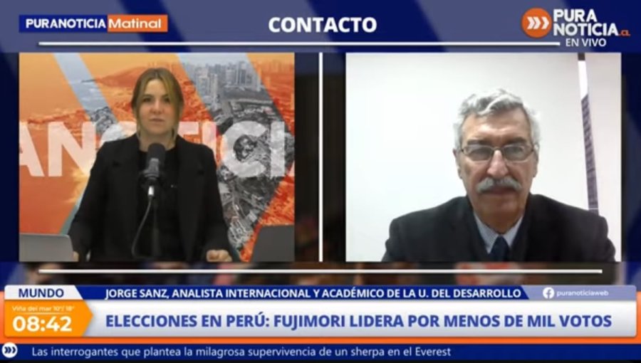 Analista Jorge Sanz y elecciones en Perú: "Hay una polarización estructural que no es buena"