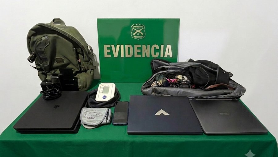 Seguimiento policial en Viña del Mar termina con dos detenidos y recuperación de especies robadas en el sector de Recreo