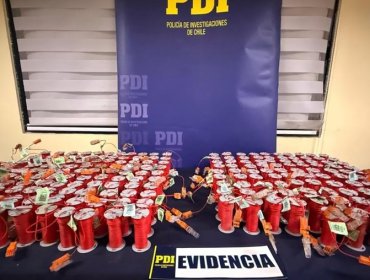 Incautan más de 200 detonadores electrónicos y detienen a un hombre en sector rural de Ovalle